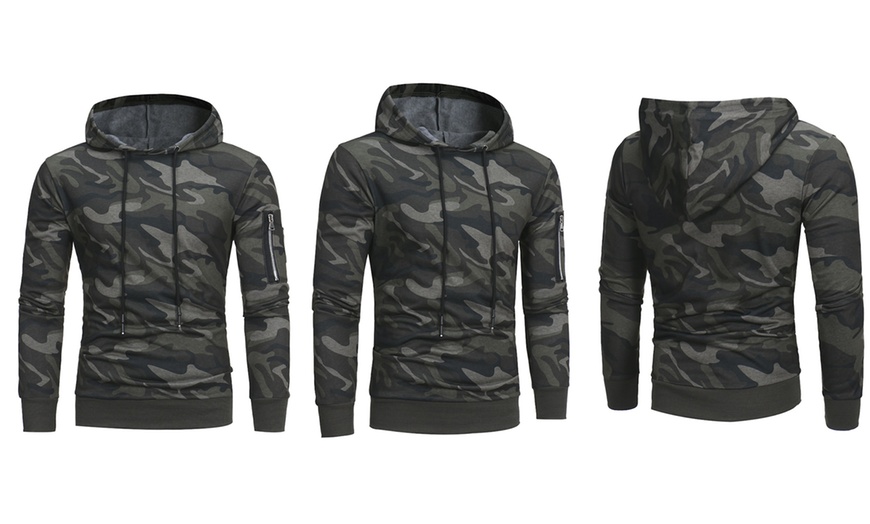 Image 3: Men's Camo Hoodie