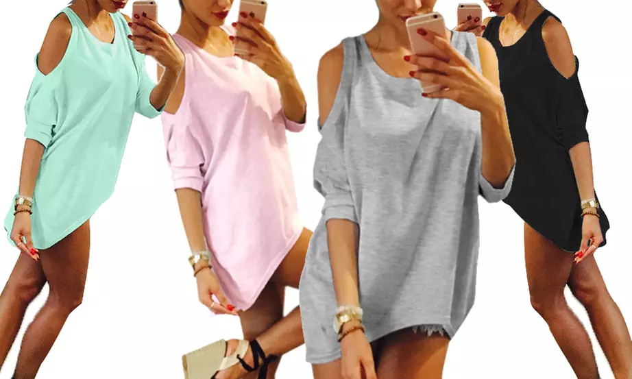 Damen-Bluse mit offenen Schultern in der Farbe nach Wahl - Primary Image