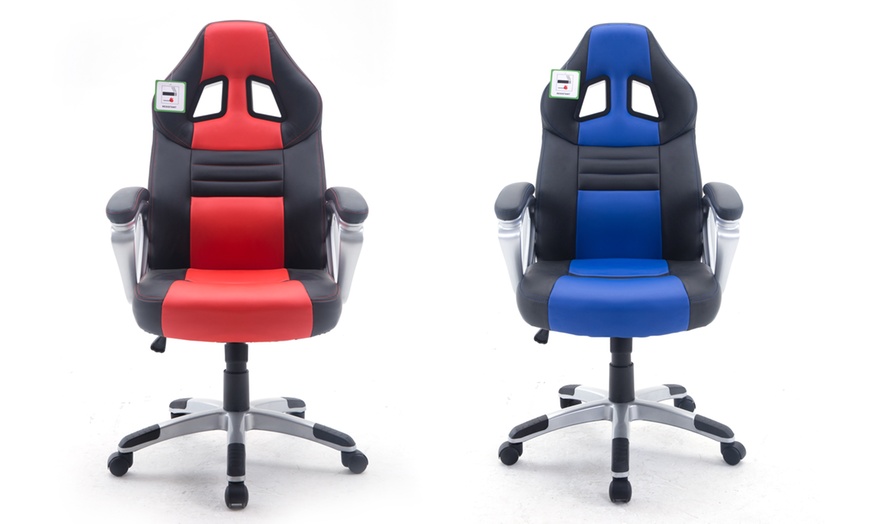 Image 1: Racing-Style Office Chair