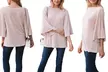 Reflection Women's Spring Boatneck Flutter Sleeve Top. Plus Sizes Available. - Second Medium