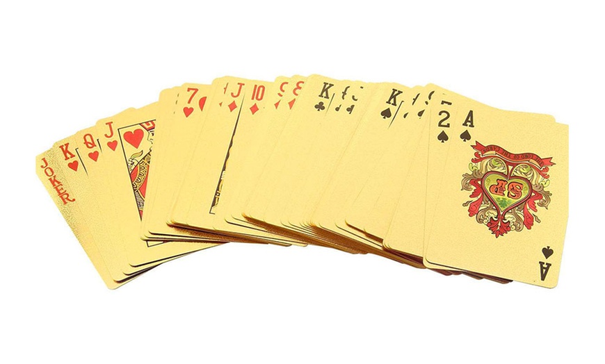 Image 3: Set of 54 Gold-Plated Cards