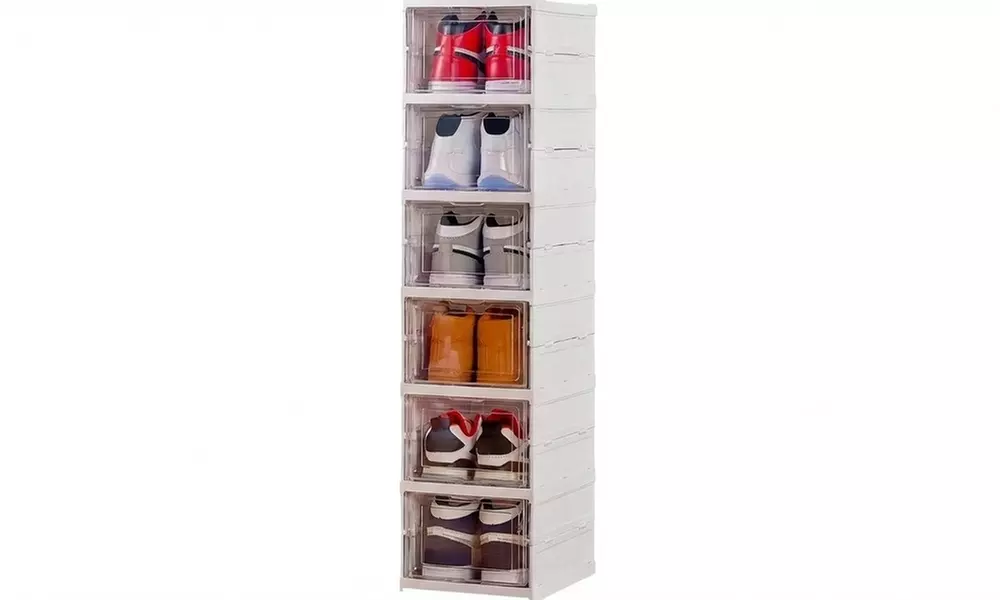 Organizador de zapatos con 6 cajas apilables