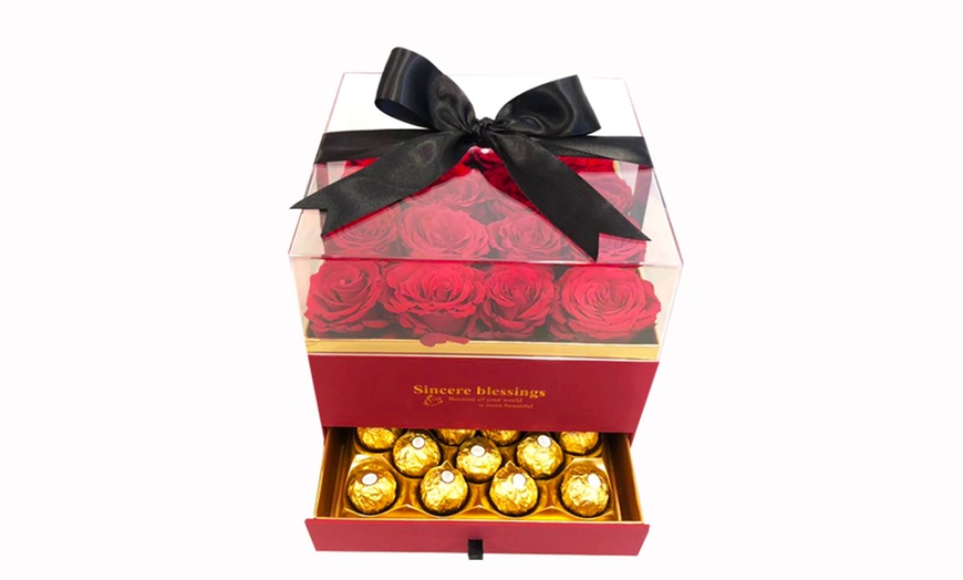 Image 2: Roses with Ferrero Chocolates