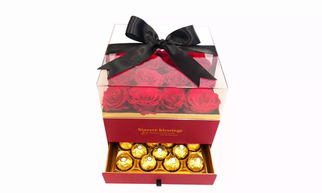 Roses with Ferrero Chocolates