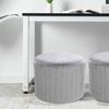 Image 2: Round Velvet Stool, Soft Upholstery and Plush Comfort