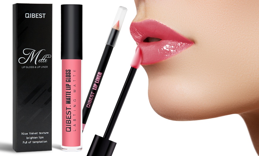 Image 8: One or Two Matte Lip Gloss and Pencil Kits