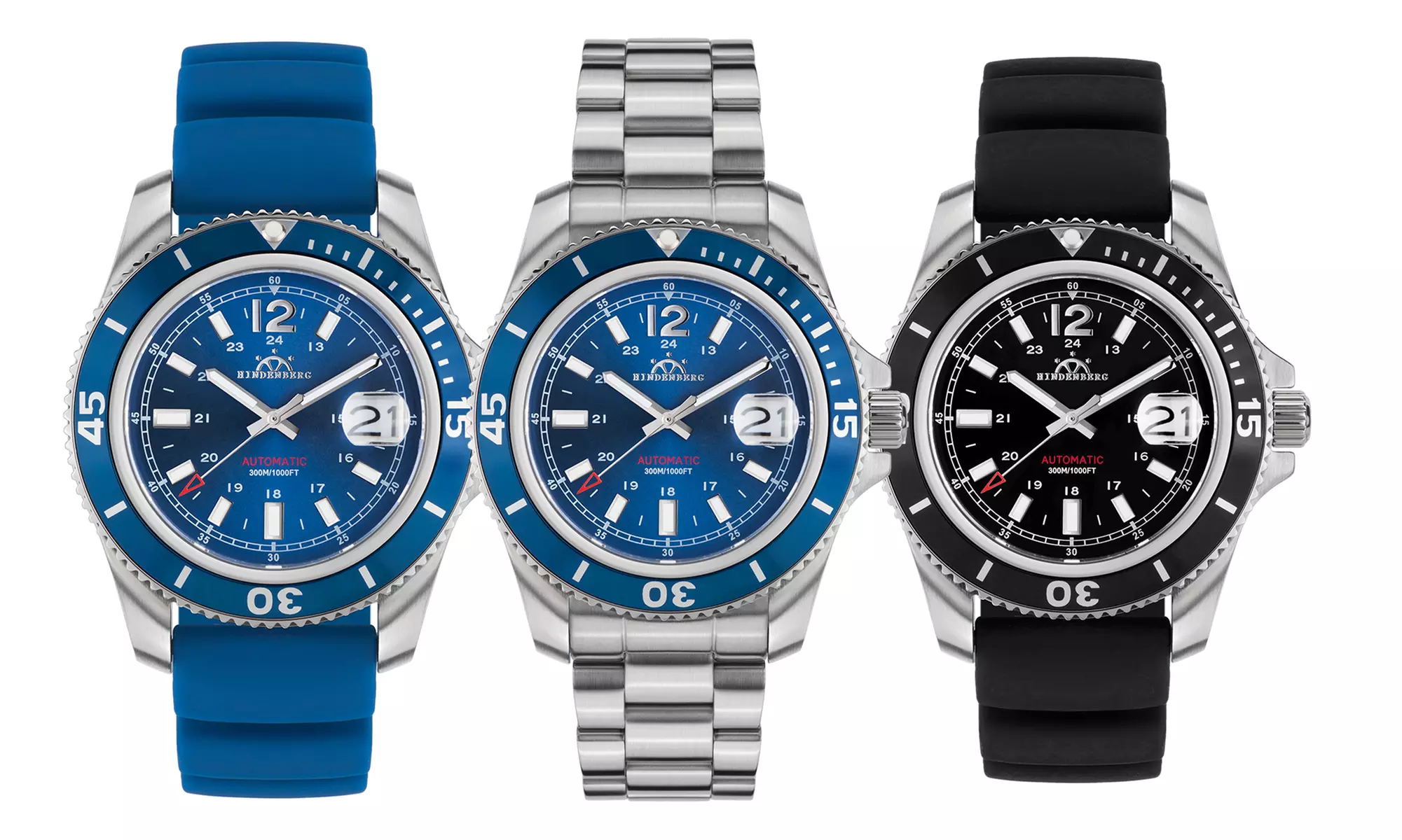 Montre automatique avec verre en saphir étanche 30 ATM Hindenberg - Primary Image