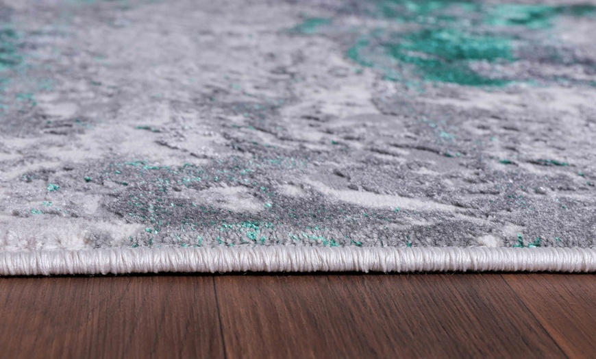 Image 12: Grunge Sprayed Textured Area Rug