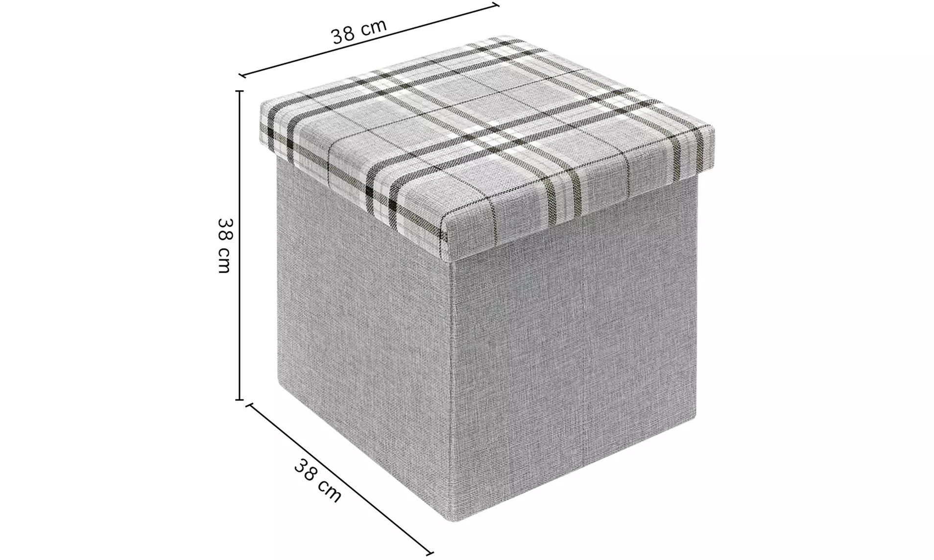 Pouf contenitore quadrato imbottito