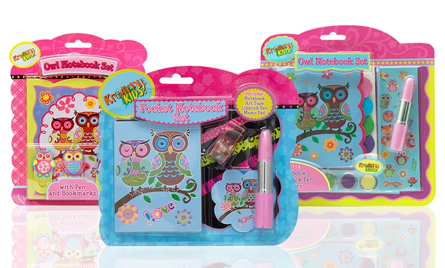 Image 1: Kandy Toys Owl Stationery Bundle