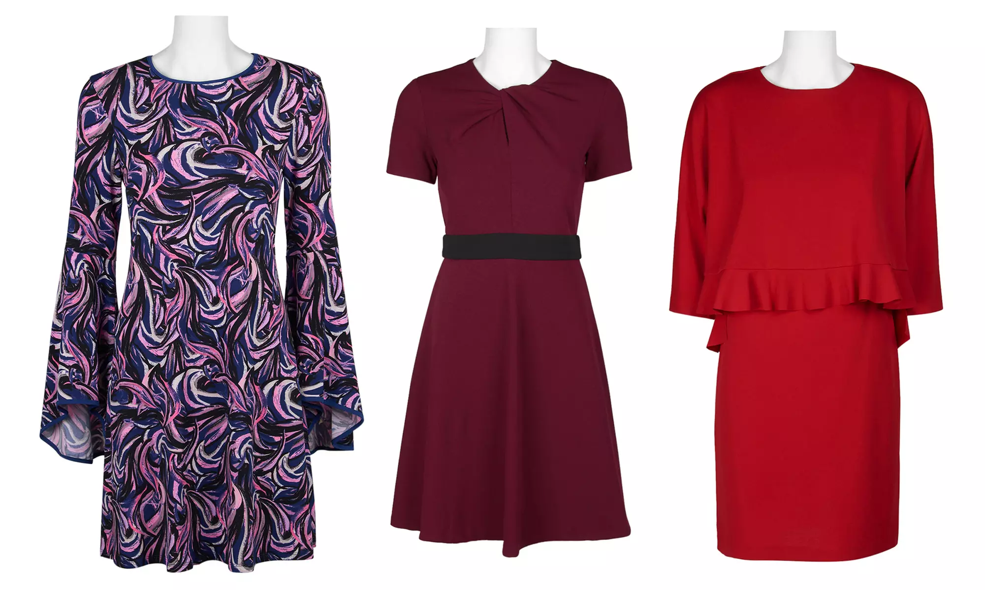 Taylor Women's Crew Neck Crepe Dresses - Primary Image