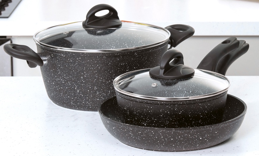 Image 3: Blackmoor 5 Piece Hybrid Stone Pan Set