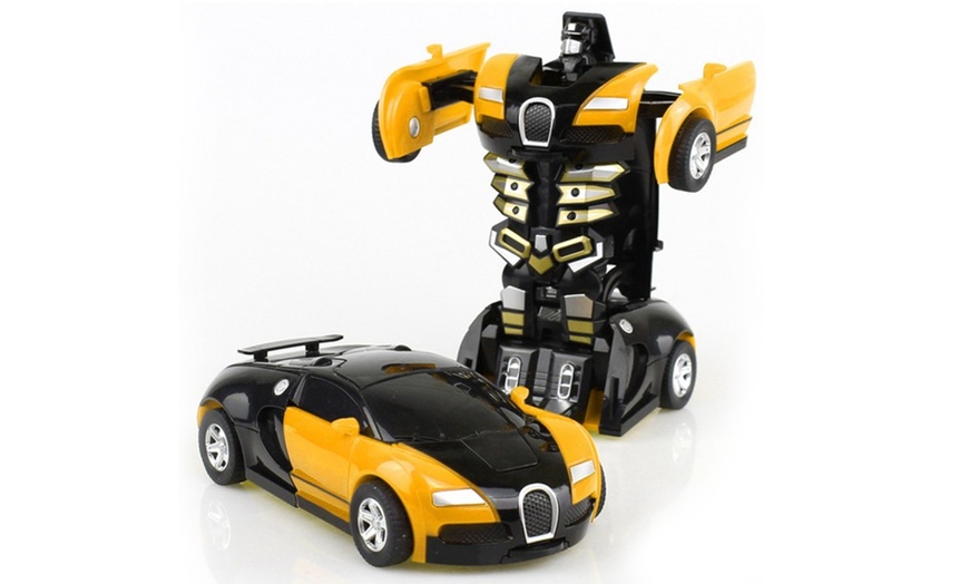 Image 4: Two-in-One Transforming Robot Car