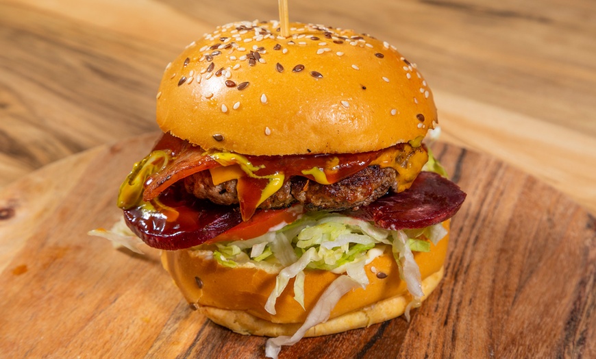 Image 7: Burger, Beer Battered Chips and Drink