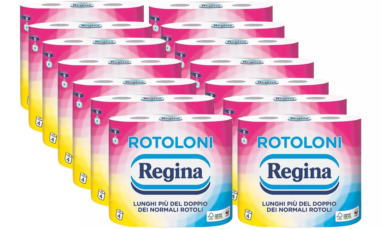FINO a 60 rotoli di carta igienica Regina, disponibile in 2 varianti