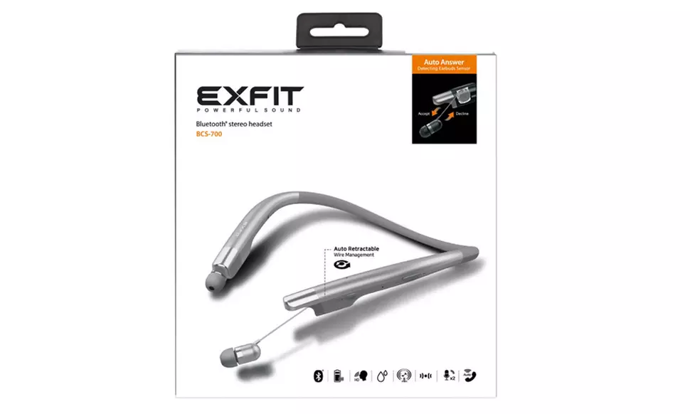 EXFIT BCS-700 Bluetooth Wireless Headphones - Second Medium