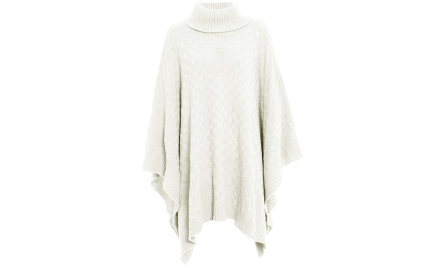 Image 12: Oops Oversize Roll Neck Poncho Jumper 