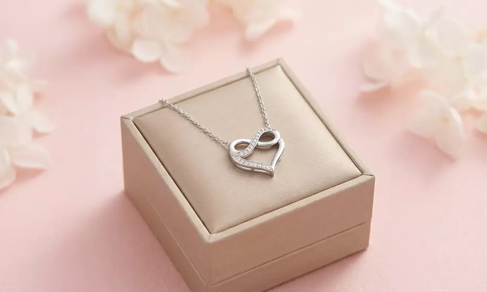 Rose Gold Heart Necklace for Couples