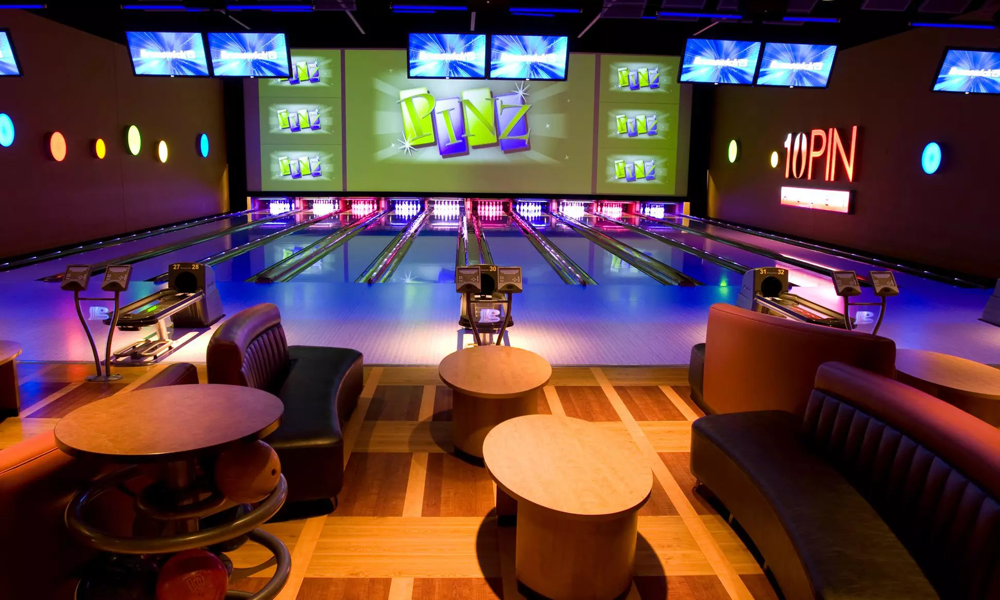 Bowling for Two, Four, or Six with Rental Shoes and $20.00 Arcade Card for Each Person at PINZ (Up to 63% Off) - Second Medium
