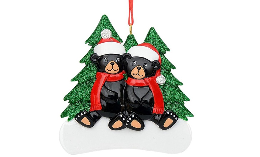 Image 2: Personalised Santa Bears Christmas Tree Ornament