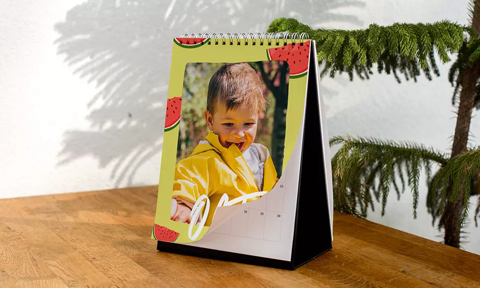 One, Two, or Five Custom 6"x8" or 11"x5" Desk Calendars from Photobook Canada (Up to 63% Off)  - Primary Image