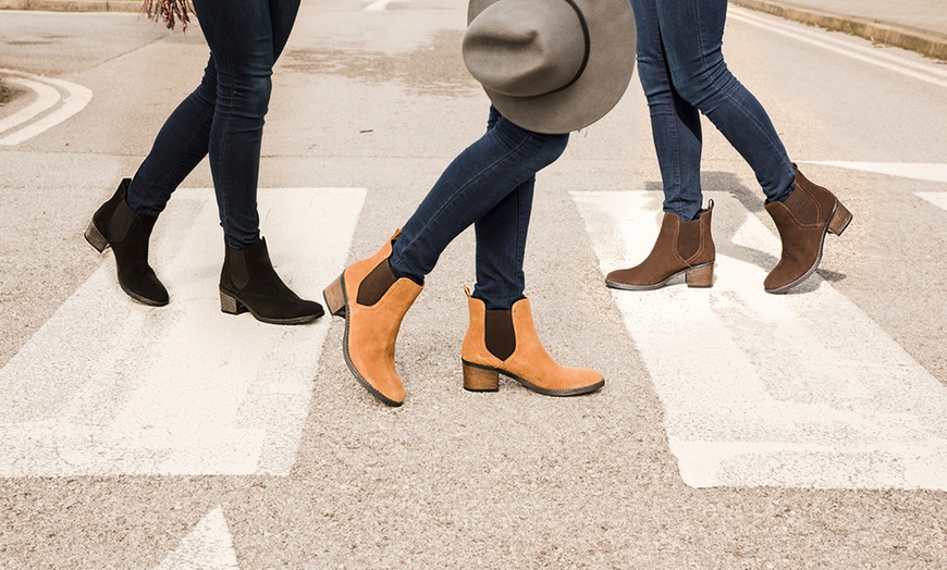 Image 12: Redfoot Suede Chelsea Boots