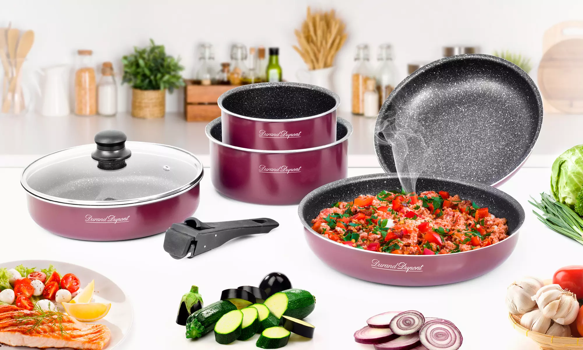 Batteries amovibles revêtement effet pierre Durand Dupont, tous feux dont induction - Primary Image