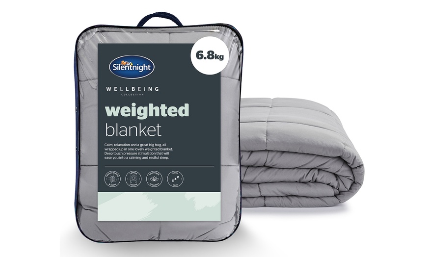 Image 1: Silentnight Adult 6.8Kg Wellness Weighted Blanket
