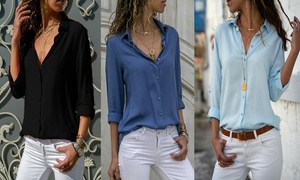 Chiffon Button Up Shirt