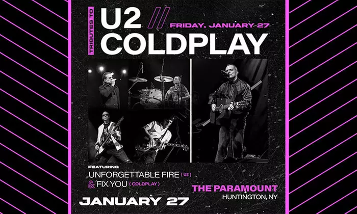 Tributes to U2 / Coldplay: Featuring Unforgettable Fire & Fix You on January 27, 2023 at 8 p.m. - Primary Image