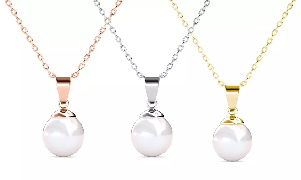 Vollmond-Perlenanhänger in Silber, Gold oder Roségold - Primary Image