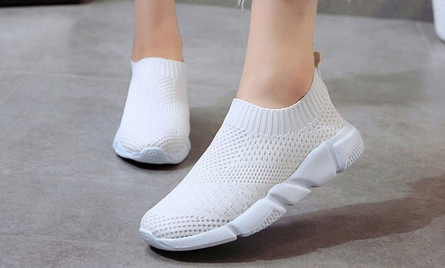 Image 10: Knitted Mesh Trainers