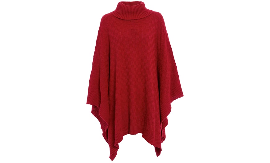 Image 8: Oops Oversize Roll Neck Poncho Jumper 