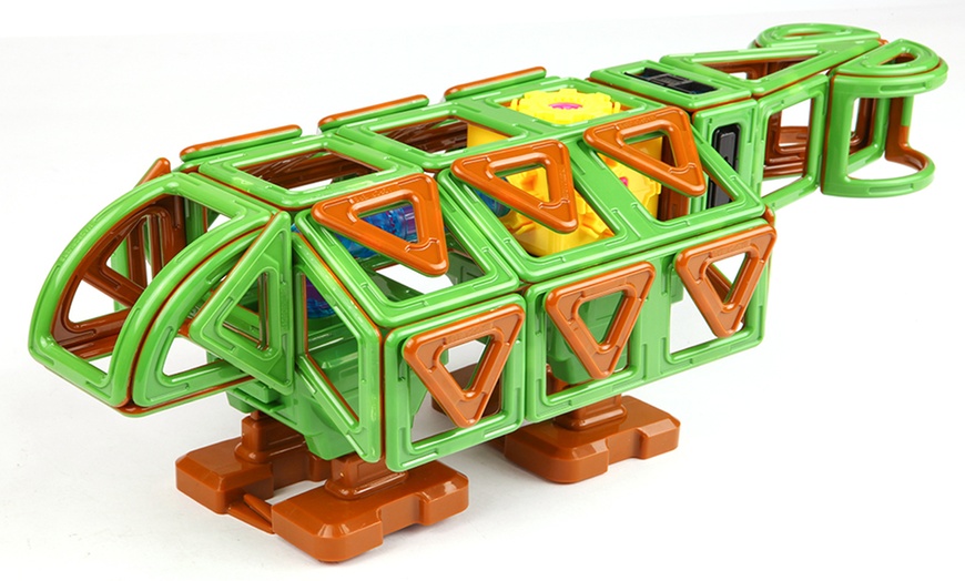 Image 14: Magformers 81-piece Dinosaur Set