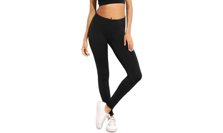 1 o 2 paia di leggings da donna 500 denari in tessuto felpato