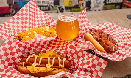 Underdog Hot Dog of Your Choice and a Beer for One Person - Swine City Brewing