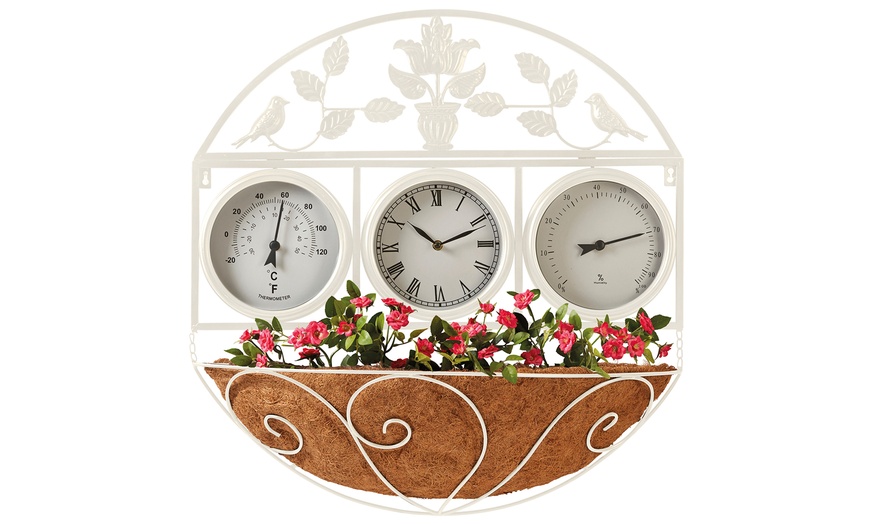 Image 4: Garden Clock with Weather Station