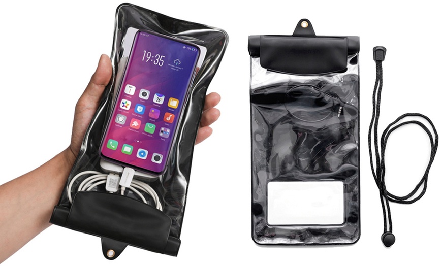 Image 1: Three-Layer Waterproof Phone Bag