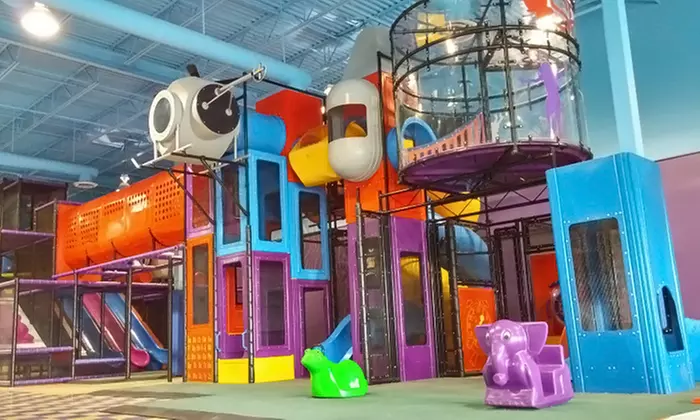 2 Groupons, Each Good for 1 Open Jump for 2 or 4 at Planet Fun Indoor Playground and Party Centre (50% Off)  - Primary Image