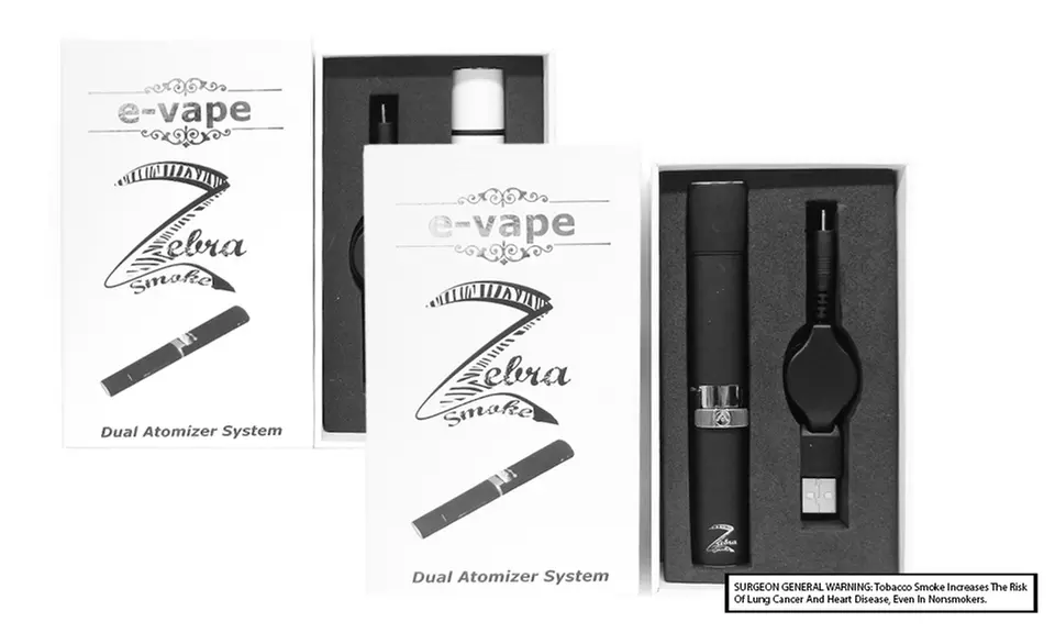 E-Vape Dual Atomizer Vape Kit from Zebra Smoke (6-Piece) - Primary Image