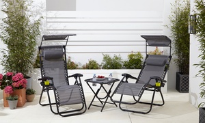 Neo Folding Zero Gravity Garden Chairs and Table Set