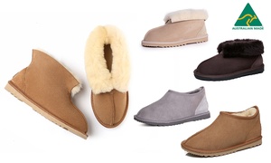 AS UGG Australian-Made Wool Collar or Ankle Slippers