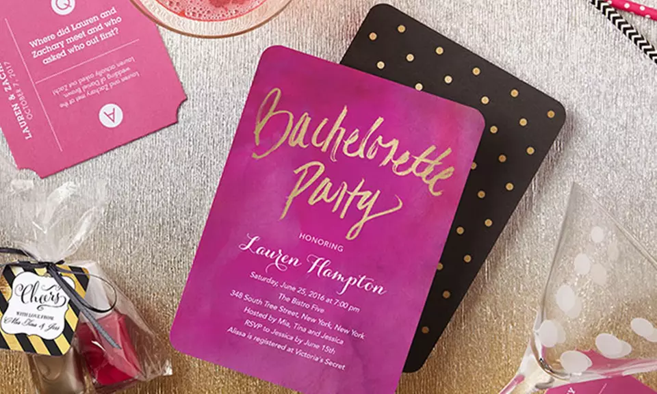 Custom Wedding Invitations and Other Wedding Stationery from Wedding Paper Divas (Half Off). Three Options Available. - Second Medium