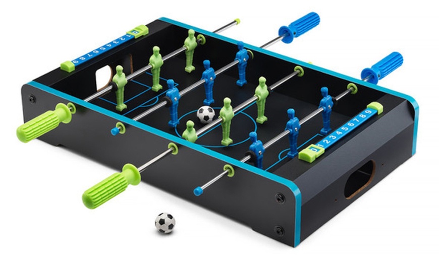 Image 3: #winning Compact Neon Table Soccer Set