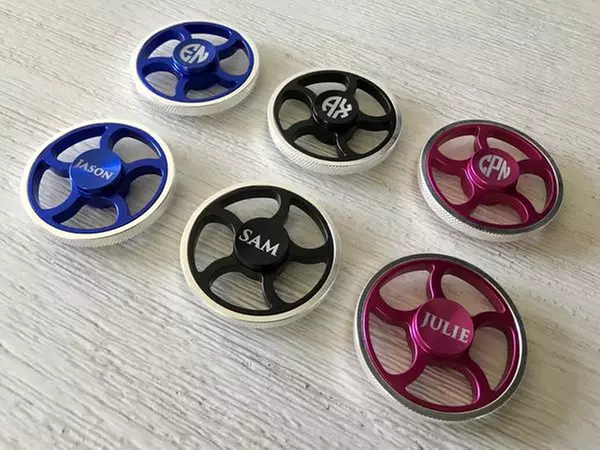 One, Two, Three, Five, or Ten Premium Round Personalized Fidget Spinners from Qualtry (Up to 71% Off) - Primary Image