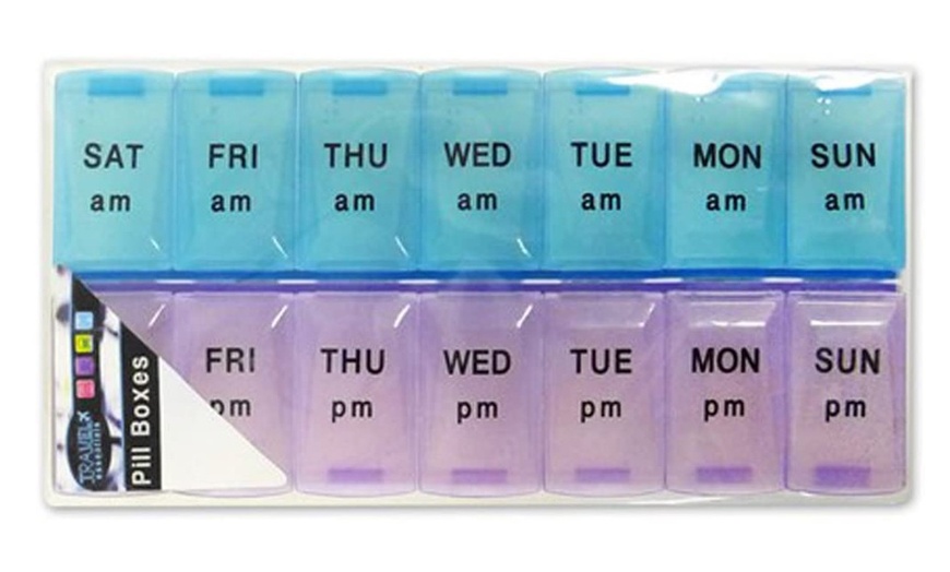 Image 1: One, Two or Four Seven-Day Pill Dispensers