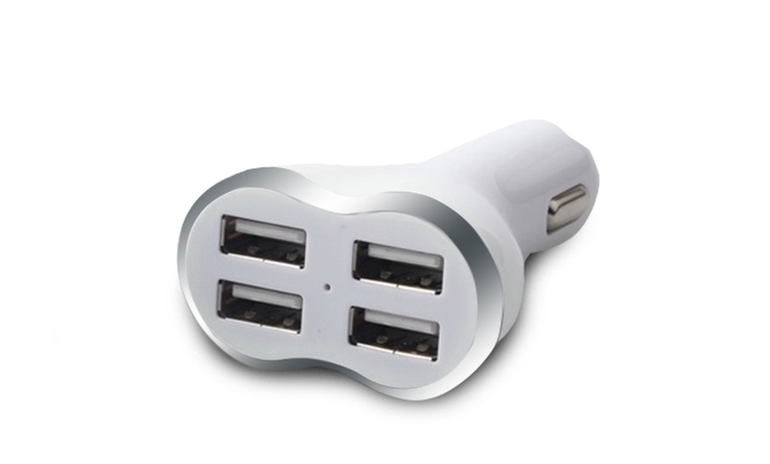 Image 10: Aduro PowerUp Four-Port USB Car Charger