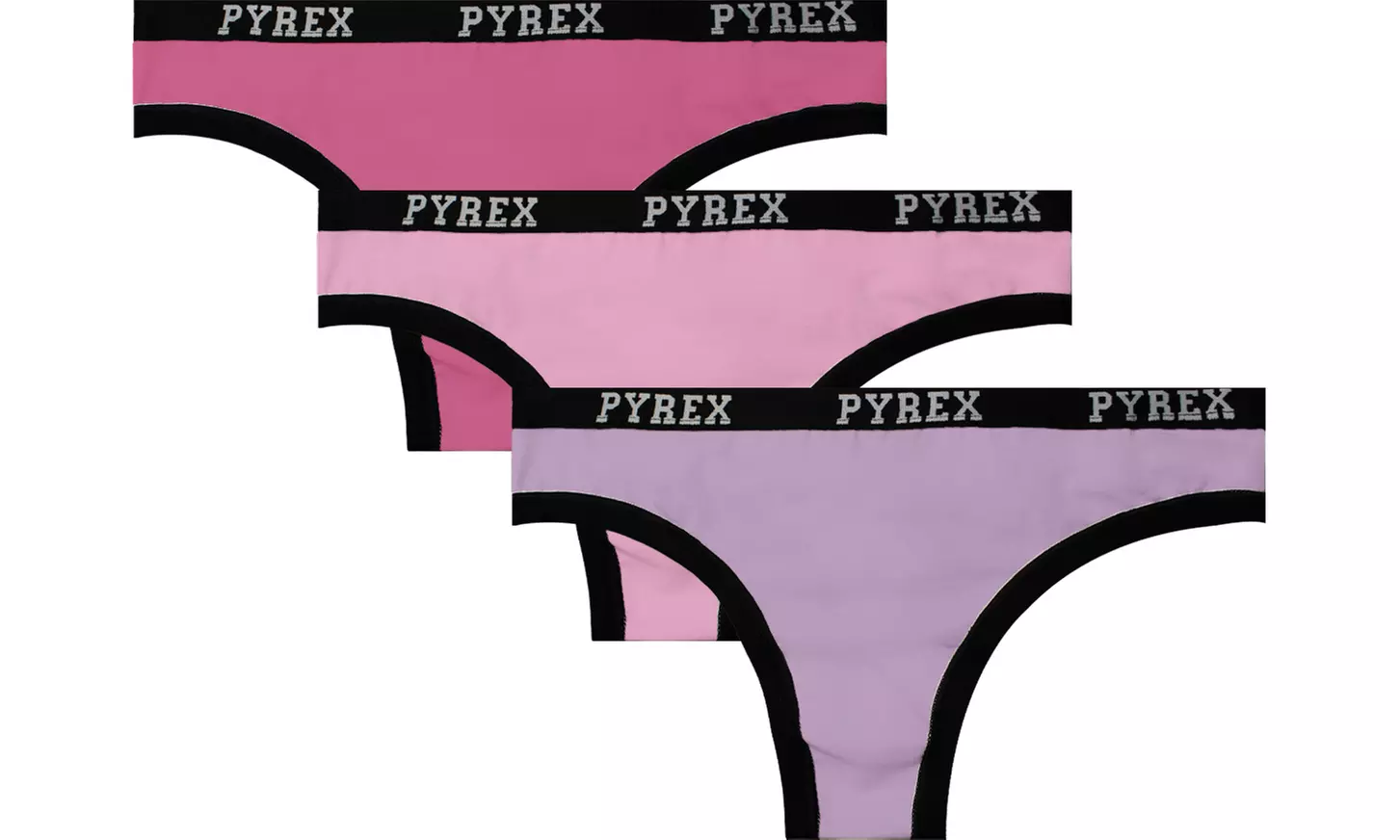 Pack di 3 o 6 tanga o perizoma in cotone bielastico Pyrex