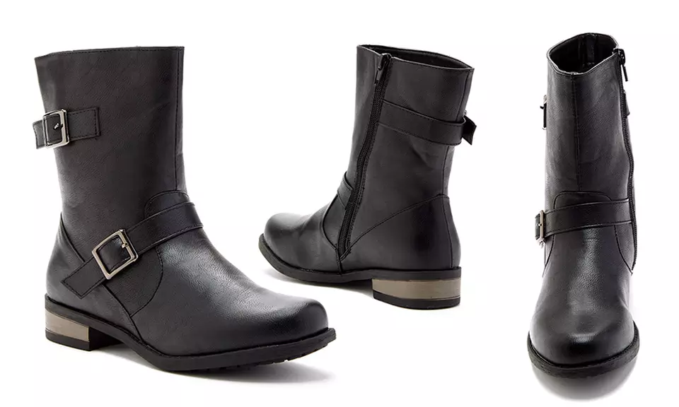 Bucco Ella Women's Mid-Shaft Motorcycle Boots (Size 6) - Primary Image