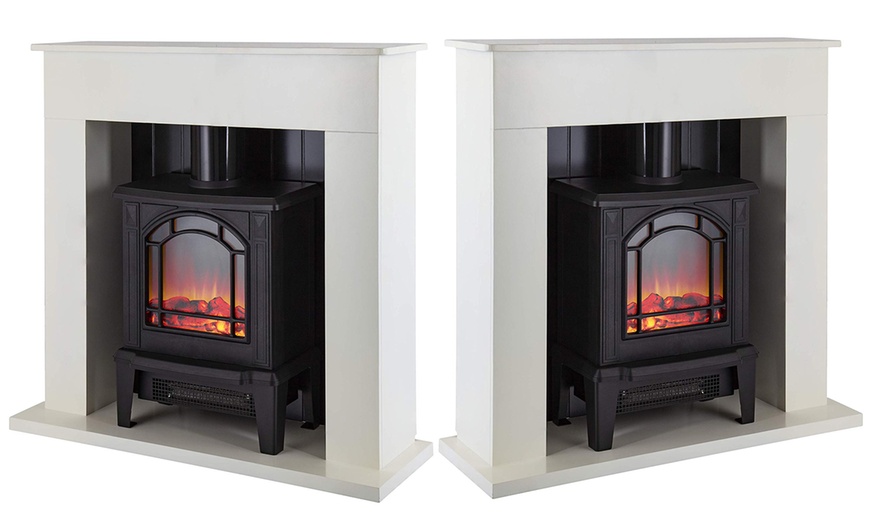 Image 4: Warmlite Stove Fireplace Suite